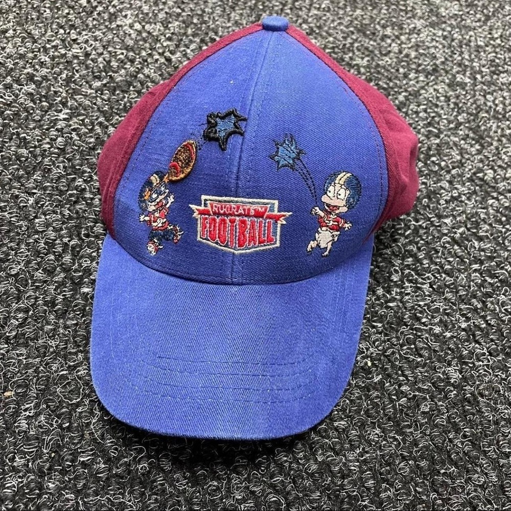 Vintage Rugrats Nickolodeon Tommy Pickles Chucky Football Hat Youth 1998